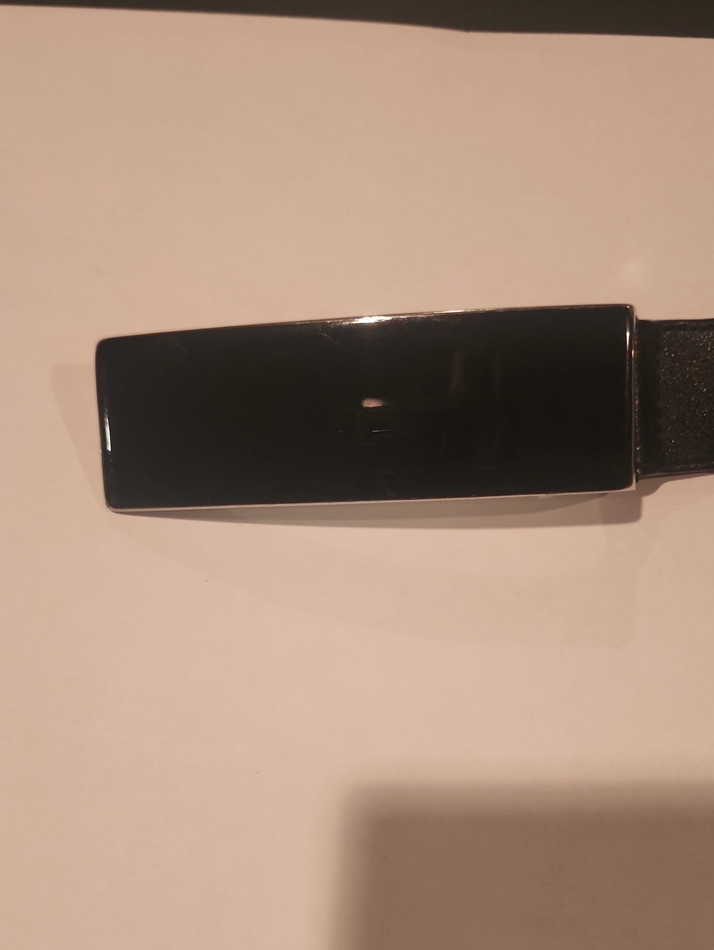 Banana Republic Black Leather Belt with Large Black buckle